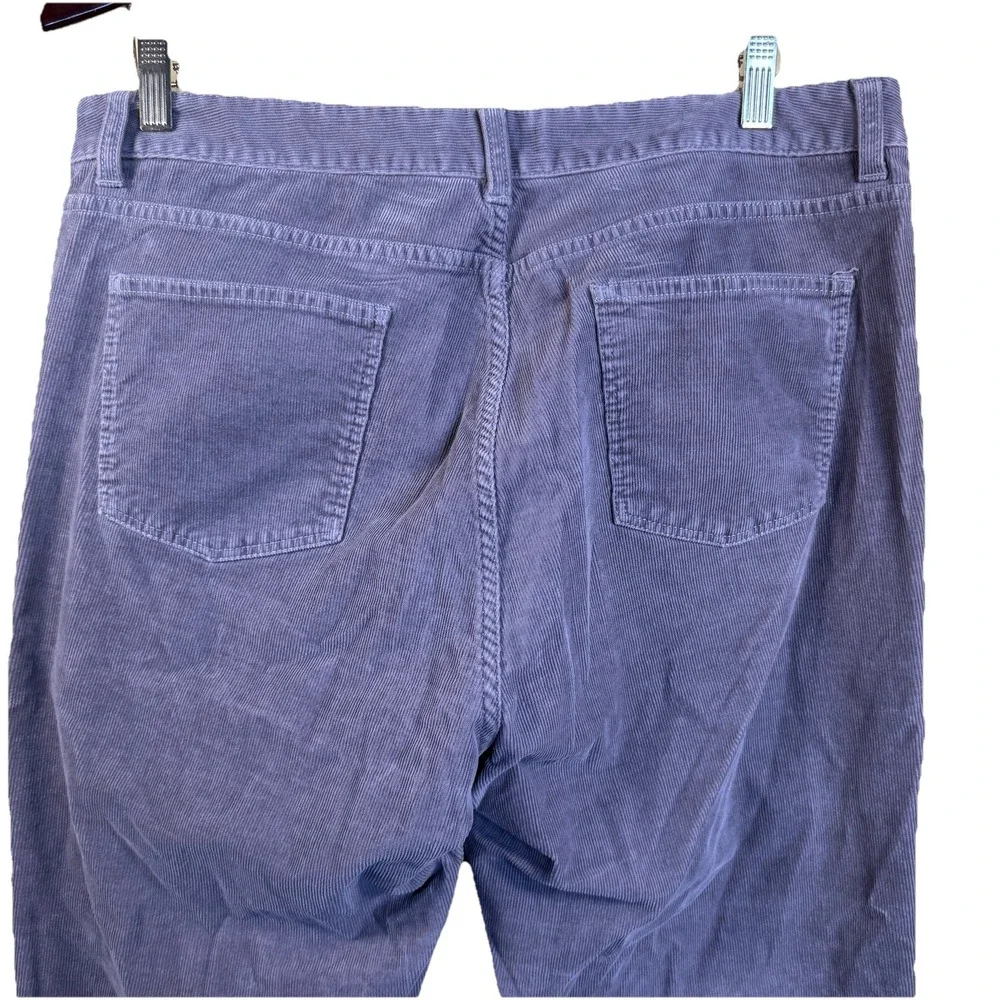 Talbots Curvy Fit Corduroy Pants Womens 14 Purple Bootcut Stretch Cotton Retro